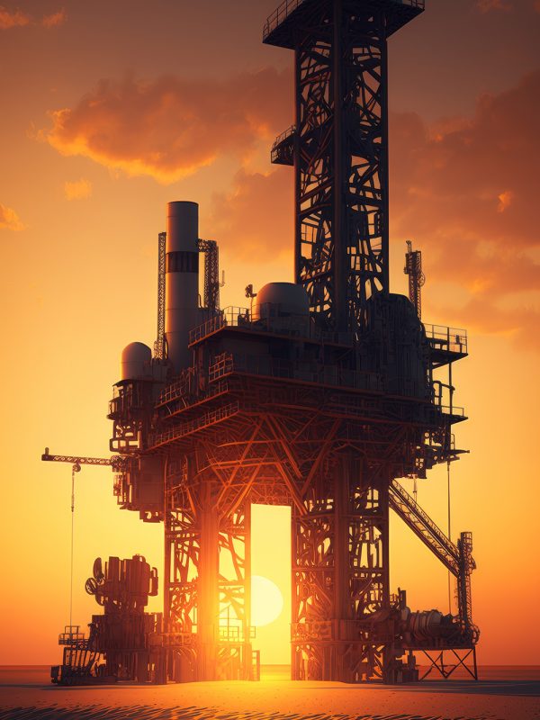 installation-oil-production-sunset-beautiful-view-generative-ai